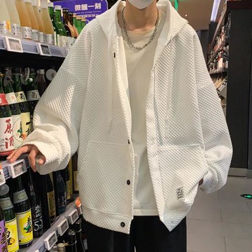 連帽開衫衛衣男潮牌寬松2024新款休閑外套男ins潮春秋痞帥衣服男