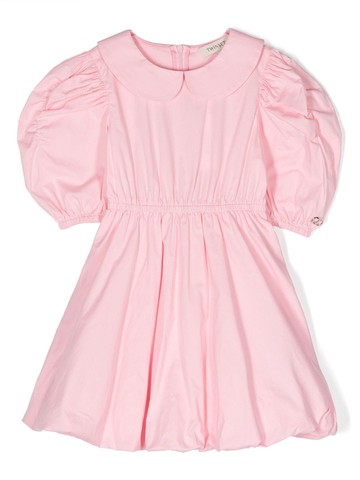 TWINSET Kids - puff-sleeved cotton dress - kids - Cotton/Cotton/Elastane - 2 yrs - Pink