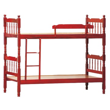 【MUNA 家居】簡約黃楊木3尺雙層床/紅木色