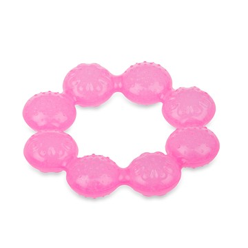 Nuby - 冰膠固齒器-粉圈圈