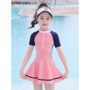 兒童泳衣女孩夏小中大童2024新款洋氣公主泳裝寶寶連體速干游泳衣