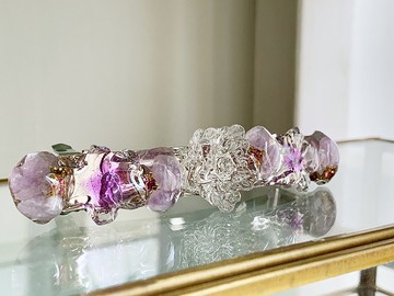 [二月誕生石] 讓心靈平靜的紫水晶髮夾（髮飾）