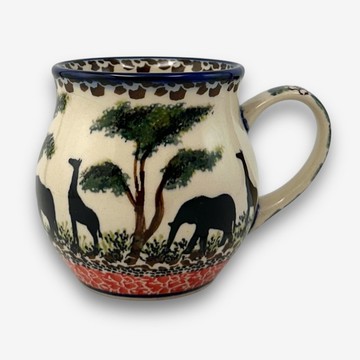 波蘭手繪手工陶-胖胖杯 350ml 曠野長歌系列