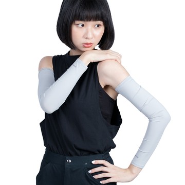 【NAMATETSU】男女共款 冰絲涼感抗UV防曬袖套 路跑袖套 機車袖套外送袖套 爬山袖套 冰涼袖套