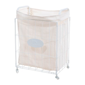 樂嫚妮 折疊洗衣籃室內/戶外用/髒衣收納籃/附布套-(2色)白色