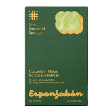 香氛皂 Esponjabon 二合一海綿香皂 蜜瓜沁涼(120g)