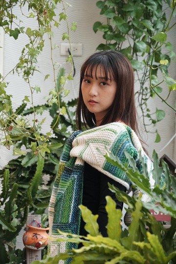 【誤入森林的你】手作毛線編織 連帽圍巾 毛帽 圍脖