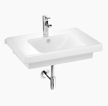 【麗室衛浴】美國 KOHLER Reach系列 一體式檯面盆 K-18572T-1-0 70x50x15cm