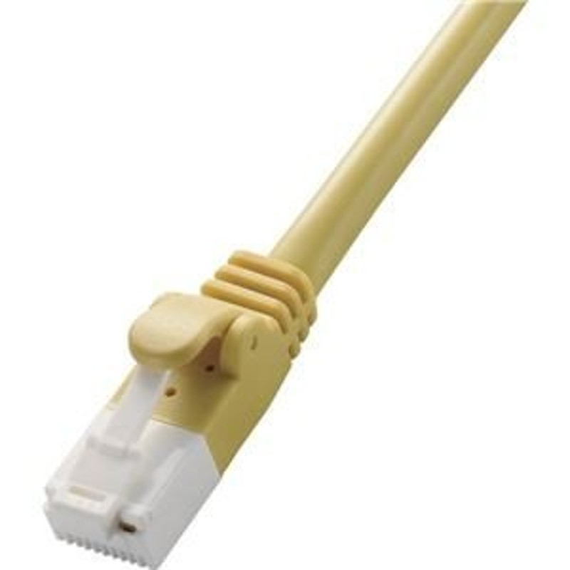 まとめ） エレコム Cat6対応ツメ折れ防止LANケーブル イエロー 5m LD