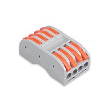 1包50入【四進四出】 JM-2-4 PCT電線接線器 快速接線夾 端子夾 接線端子 壓接端子 分線器