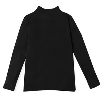 ONEDER 旺達棉品 女款高領刷毛衣  內裏刷毛 質量輕盈蓄熱  阻擋冷風  彈力舒適  XL  黑色