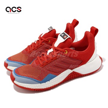 adidas 慢跑鞋 LEGO Sport Pro J 運動鞋 樂高 聯名 大童鞋 女鞋 紅 藍 白 GW3010