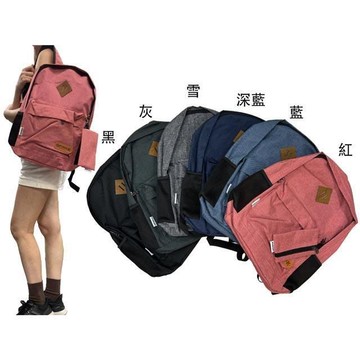 後背包中大容量可A4夾防水尼龍水瓶外袋附筆袋