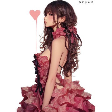 【12月新品6】07-111-0084 人物貼紙 性感情人節女孩