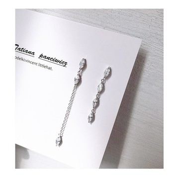 SuperM❤韓劇觸碰真心 觸及真心 劉仁娜同款不對稱耳環【EE0342D】訂製款耳環/S925純銀耳針
