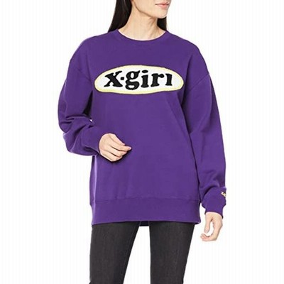 X Girl エックスガール トレーナー Chenille Embroidery Oval Logo Crew Sweat Top 通販 Lineポイント最大get Lineショッピング