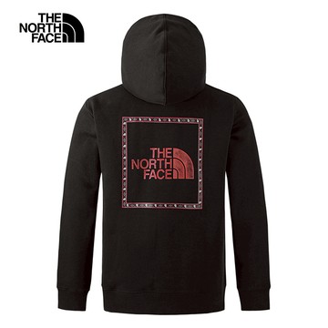 【新年款】男女款黑色大尺寸印花長袖帽T｜8DQXJK3