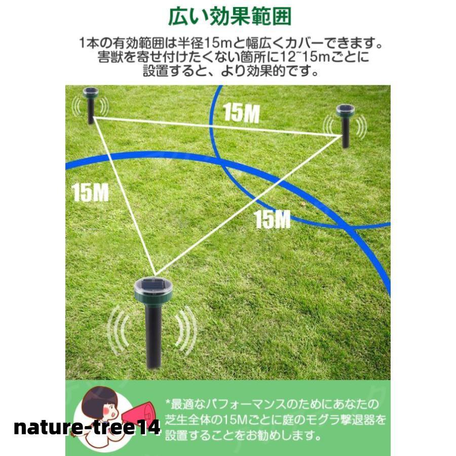 モグラ撃退器 超音波 動物撃退器 セット 防獣グッズ ソーラー式 モグラ退治 ネズミ撃退器 蛇撃退器 IP65防水防塵 害獣 蛇 モグラ駆除 簡単設置 省エネ