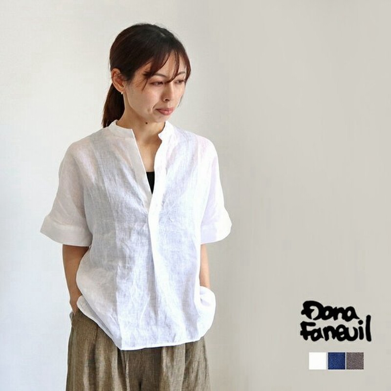 ダナファヌル Dana Faneuil フレンチリネンスキッパー半袖ブラウス D レディース 春夏 リネンシャツ ゆったり フレンチリネンシャンブレー 麻素材 通販 Lineポイント最大0 5 Get Lineショッピング