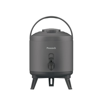Peacock 高質感不鏽鋼保溫桶保冷桶 茶桶 商用+露營-6.1L(日本製)(附接水杯x2)