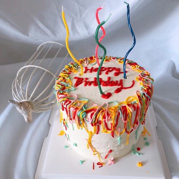 ins螺旋蠟燭彎曲旋轉不規則泫雅風生日蛋糕寶寶少女派對裝飾道具