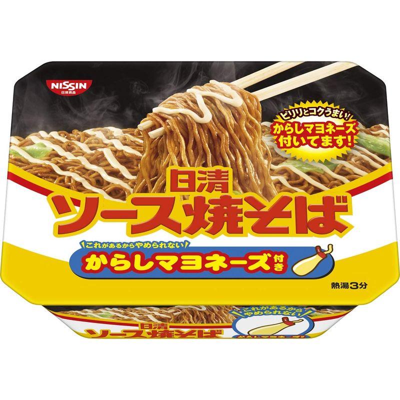 日清食品 ソース焼そばカップ からしマヨネーズ付き 108g×12個