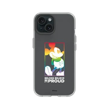 iPhone 15 Clear 透明 - 迪士尼-米奇 Mickey - Pride Celebration-Belong Believe Be Proud