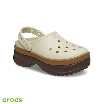 Crocs 卡駱馳 (中性鞋) 經典堆堆洞洞鞋 Stacked-摩卡色-211355-2ZH