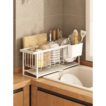 瀝水碗盤架窄廚房窗臺小碗筷瀝水架洗碗槽水池置物架放水槽晾碗架