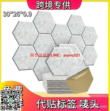 12片裝聚酯纖維六角形吸音板軟木板替代品辦公室吸音降噪廠家