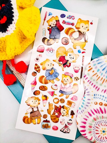 650_波鼻_甜蜜浣熊_sweet raccoon/ 轉印貼紙Transfer Stickers