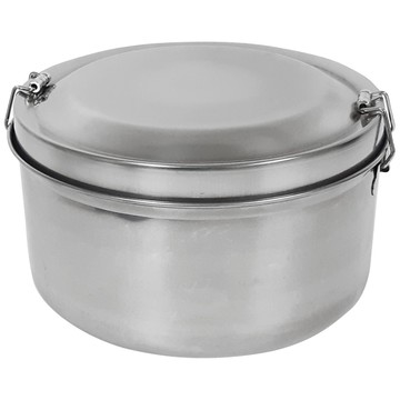 MIKA HOUSE 橘之屋 304不銹鋼圓形2層便當盒 14cm  銀色  1個