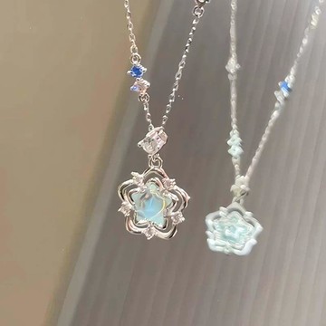 🌞包包優選寶藏品🌟🌟2026夏季新款海洋之心項鍊女輕奢小衆ins氣質高級感吊墜鎖骨鏈~🌞