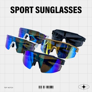 GUGA 柱面鏡片偏光運動太陽眼鏡 多功能完美包覆通風 清晰鏡片 止滑 可調整鼻墊 多色任選 P1142