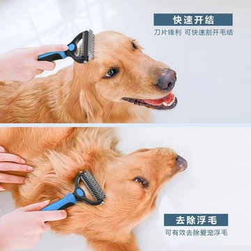 台灣熱銷 貓咪狗狗寵物梳子 修毛磨甲剪刀 清潔套組 必備寵物用品 美容套裝組 貓狗通用 寵物清潔用品兩件套 田螺精選