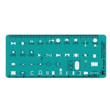 【 徠福 】配管符號定規 / 片 TP-503A