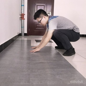 💒臺灣熱銷🐬自粘地闆革PVC室內加厚耐磨闆臥室家用地闆貼45x45cm啞光地闆貼 D67Y