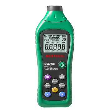 MASTECH 邁世 非接觸式數字轉速表 MS6208B RPM測量 數據記錄 最大/最小讀數  1台