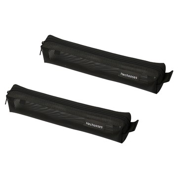 Kohimo Slim型透明網狀筆袋網狀鉛筆盒 4W108 黑色 2個