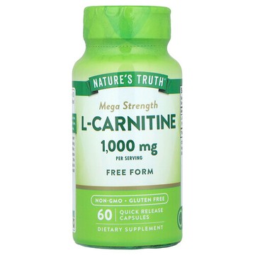 Nature's Truth, L-肉鹼，特強型，1000 毫克，60 粒速釋膠囊（每粒膠囊 500 毫克）
