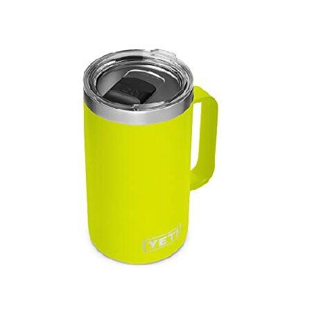 YETI Rambler 24 oz Mug, Vacuum Insulated, Stainless Steel with MagSlider Lid, Chartreuse並行輸入