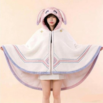 ✨精選新品✨可穿式斗篷毯 午休空調毯 辦公室冷氣毯 帶帽子毛毯 保暖防寒崩壞星穹鐵道毛毯昔漣二次元空調毯迷迷多功能卡通午