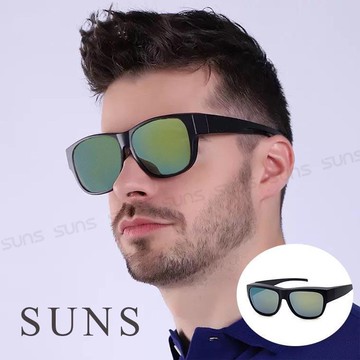 【SUNS】MIT偏光墨鏡 霧框金水銀 太陽眼鏡 抗UV/可套鏡(808)
