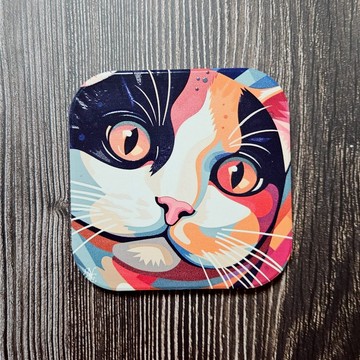 三花貓 妞貴妃-吸水陶瓷杯墊