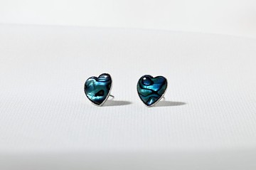 愛心綠耳環 / 鮑魚貝 / 耳釘 老件 / JIEGEM   姊的珠寶