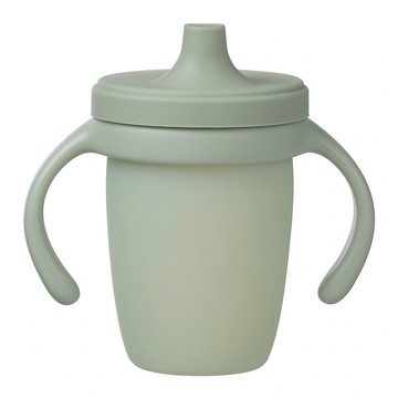 b.box 矽膠鴨嘴杯 莫蘭迪綠 寶寶學飲杯  1個  240ml