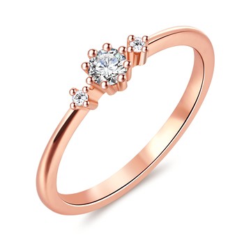 新年招財開運禮．925純銀戒指．閃耀單鑽．尾戒