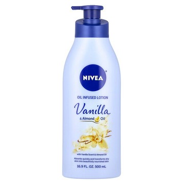 Nivea, 油包水型乳液，香草和巴旦木油，16.9 液量盎司（500 毫升）