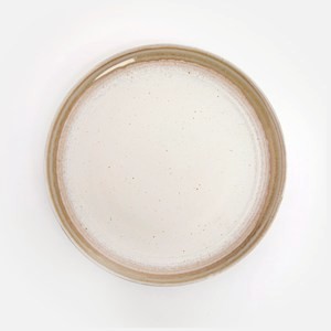 艾禮思陶瓷平盤23cm 彩紋米棕