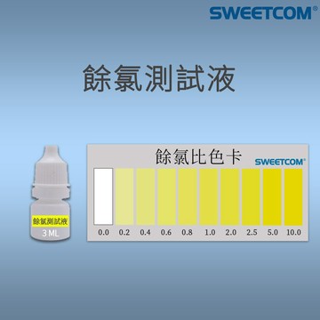 【思維康SWEETCOM】可檢測水質 餘氯測試液 餘氯測試劑  3ml 3cc 沒有附比色卡